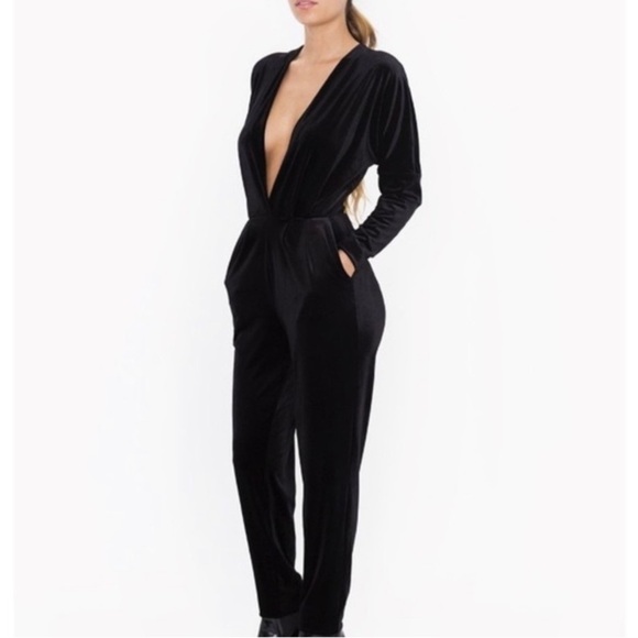 American Apparel velvet jumpsuit - Picture 1 of 6